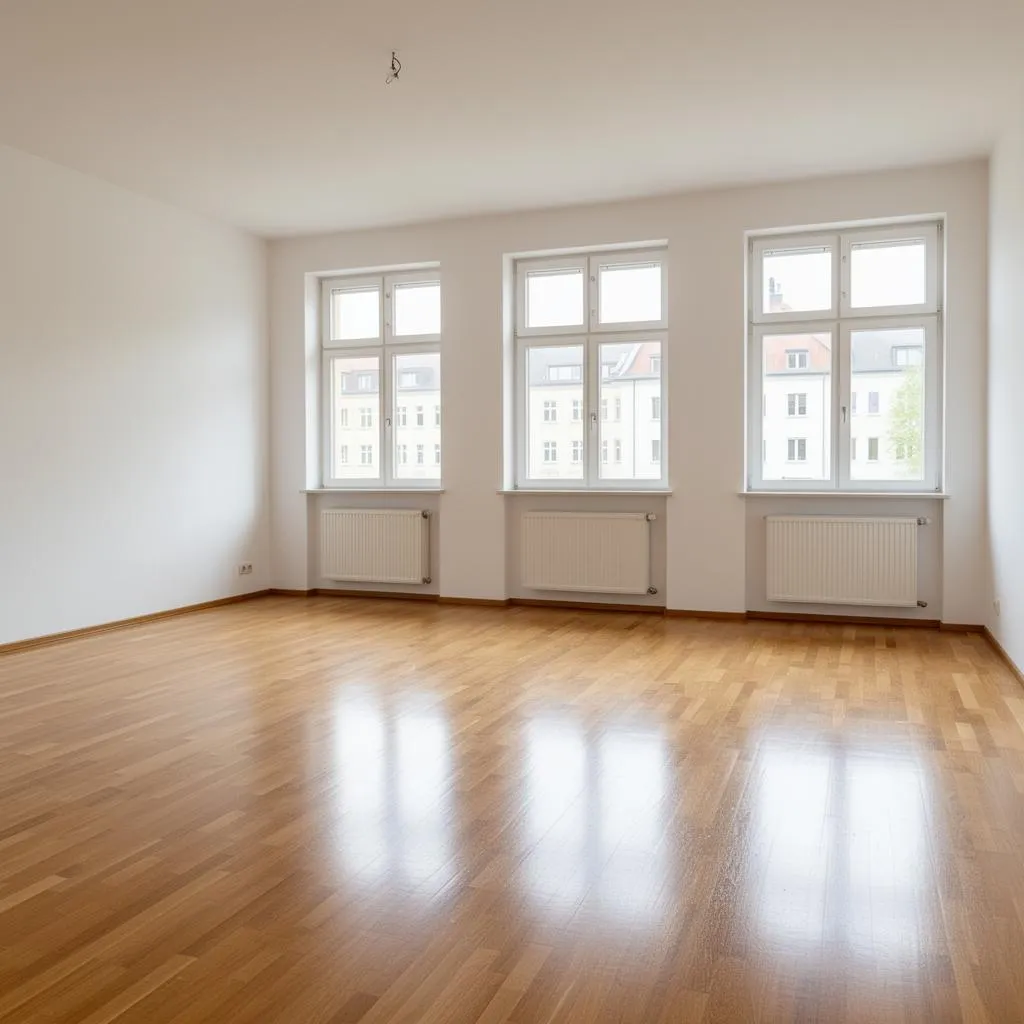 Besenrein übergebene Wohnung im Berliner Umland nach der Umzugsreinigung