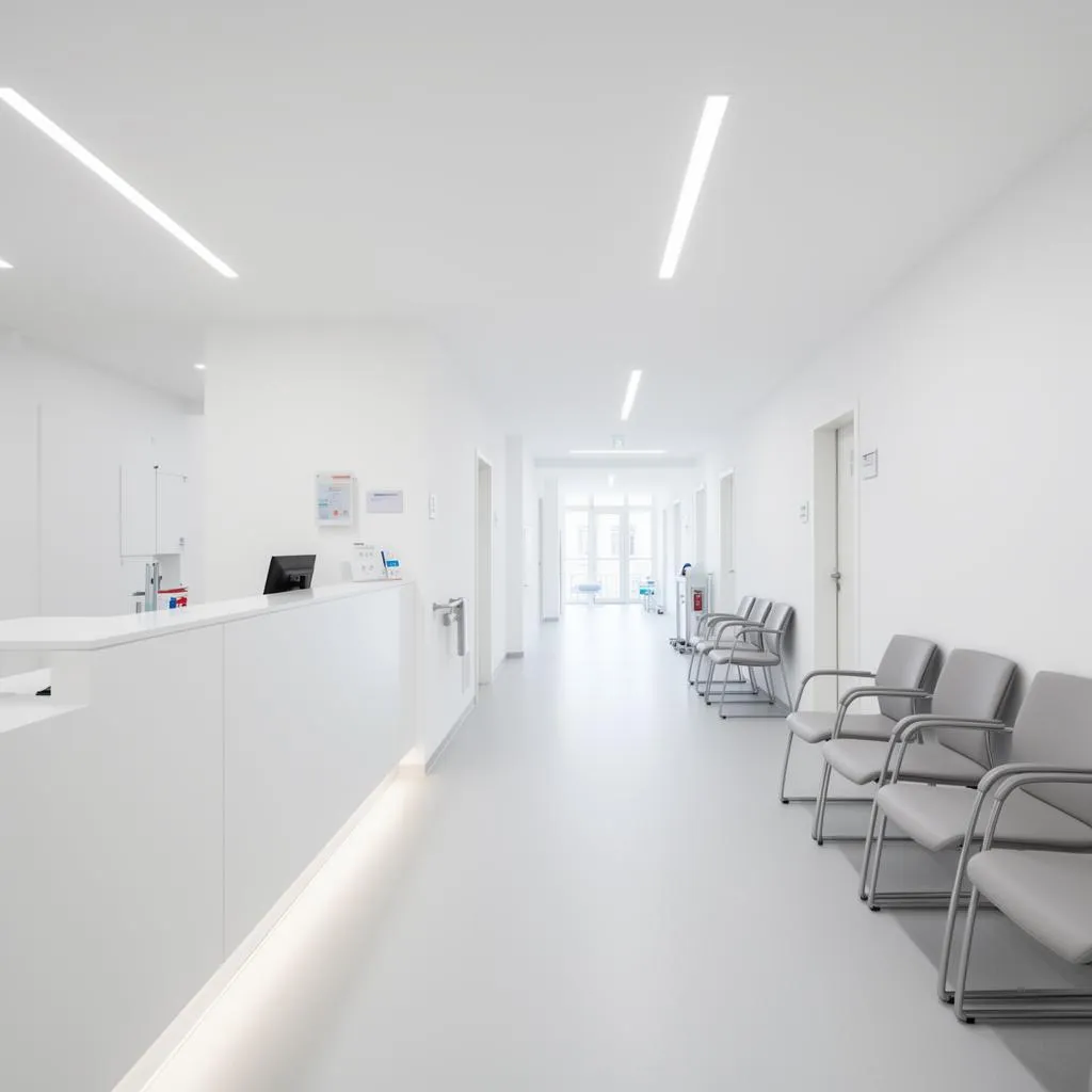 Hygienisch gereinigter Behandlungsraum einer Arztpraxis