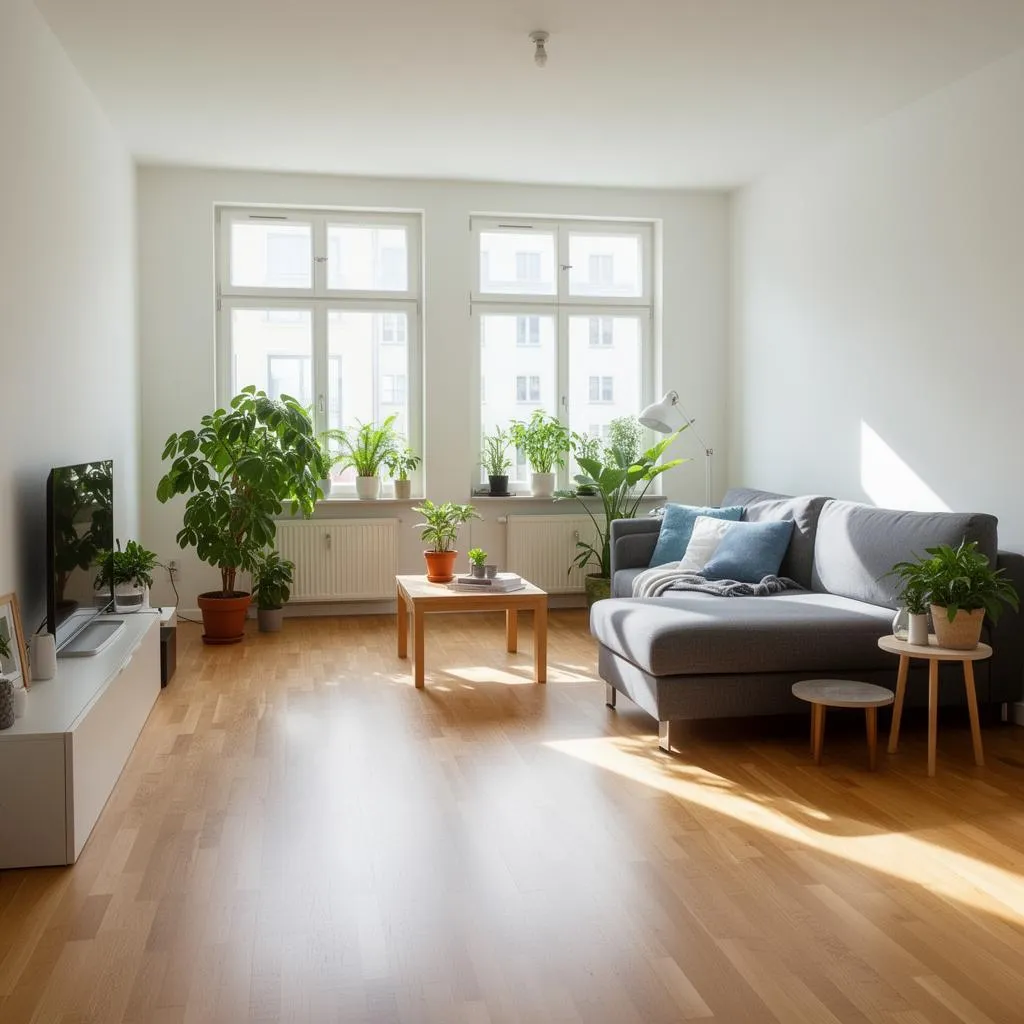 Gepflegter, sauberer Wohnbereich in einem Privathaushalt